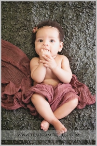 an image from a TeAirra Mitchell Photography 3 month portrait session. 