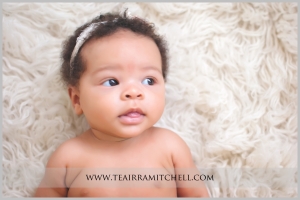 an image from a TeAirra Mitchell Photography 3 month portrait session. 